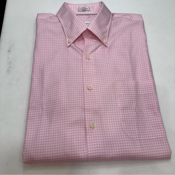 Peter Milllar Crown Soft Men’s Button Down Shirt Pink/white Gingham Size M - Picture 9 of 10